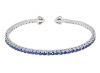 18k White Gold Sapphire Flexible Cuff Bracelet