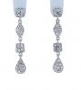 14K White Gold Diamond Dangle Earrings