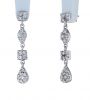14K White Gold Diamond Dangle Earrings