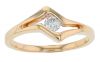 14k Yellow Gold Contemporary Diamond Ring