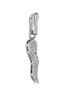 14K White Gold Pave' Diamond Italian Horn Pendant
