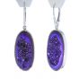 Kristopher Mark Custom Purple Druzy Dangle Earrings