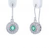 Kristopher Mark Emerald & Diamond Milgrain Cluster Earrings