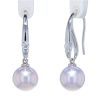 14K White Gold South Sea Pearl & Diamond Earrings