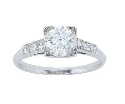 Platinum "Vintage Style" Diamond Engagement Ring