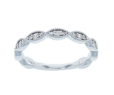 14K White Gold 1/5ctw Diamond Infinity Anniversary Band