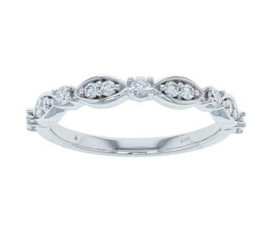 14K White Gold 1/3ctw Diamond Anniversary Band