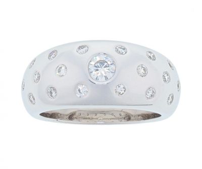 Kristopher Mark Burnished Diamond Dome Ring