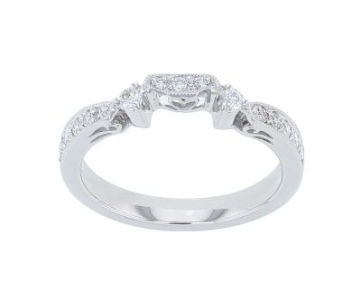 Platinum & Diamond Fitted Wedding Band