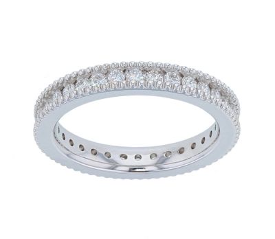 Kristopher Mark Milgrain Channel Diamond Eternity Band
