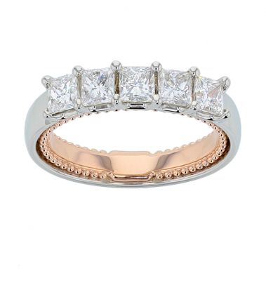 Kristopher Mark "Michele" Princess Diamond Wedding Ring 