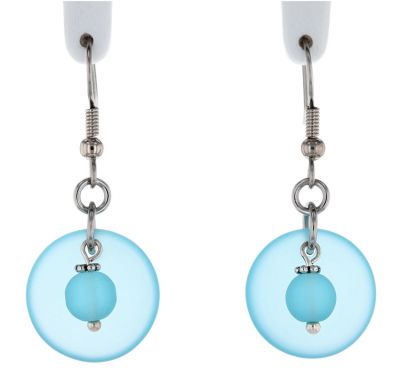 Palpitations Simple Drop Earrings With Turquoise Bay Blue Sea Glass