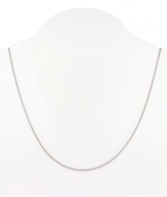 14K White Gold 20" Spiga Chain - 0.80mm wide