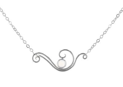 Spiral Moons Studio Moonstone Necklace in Sterling Silver