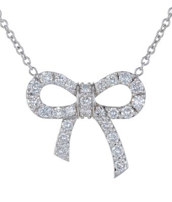 Kristopher Mark Diamond Bow Necklace