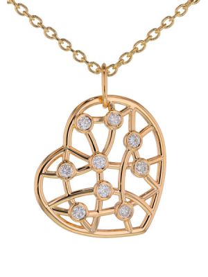 Kristopher Mark Diamond Lattice Heart Necklace