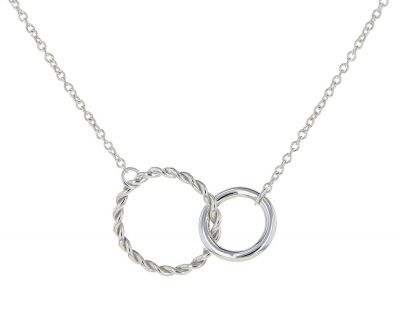 Kristopher Mark Sterling Silver Interlocking Circle Necklace