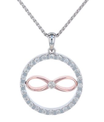Kristopher Mark Diamond Bar Set Infinity Circle Pendant