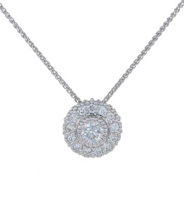 Kristopher Mark Diamond Milgrain Cluster Pendant