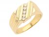 14K Yellow Gold Diamond Gents Ring