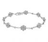14k White Gold Diamond Cluster Bracelet