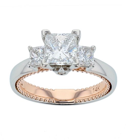 Kristopher Mark "Michele" Princess Diamond Semi-Mount Engagement Ring