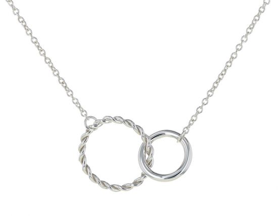 Kristopher Mark Sterling Silver Interlocking Circle Necklace