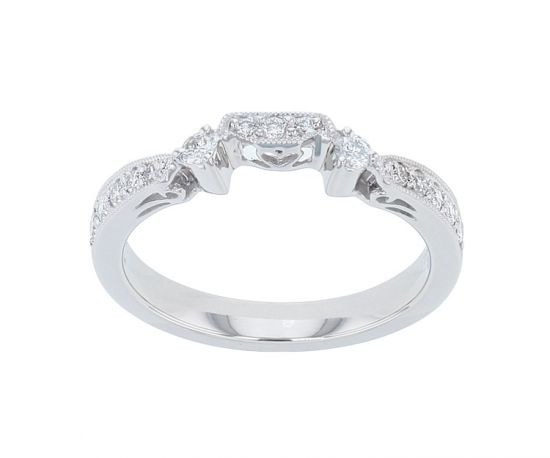 Platinum & Diamond Fitted Wedding Band