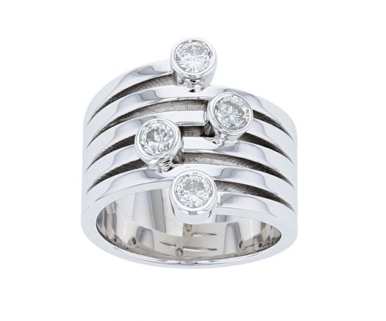 Kristopher Mark "The Kimberly" Right Hand Diamond Bezel Ring