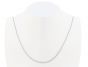 14K White Gold 20" Round Open Link Cable Chain - 1.40mm wide