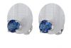 14K White Gold Ceylon Blue Sapphire 4-Prong Basket Stud Earrings-2.00 Carat