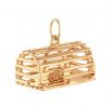14K Yellow Gold "Lobster Pot" Charm