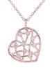 Kristopher Mark Diamond Lattice Heart Necklace