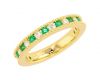 Kristopher Mark Emerald & Diamond Milgrain Channel Band