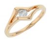 14k Yellow Gold Contemporary Diamond Ring