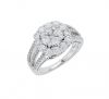 14K White Gold Diamond Cluster Fashion Ring