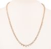 14k Yellow Gold Graduated Diamond Tennis Necklace