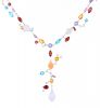 18k White Gold Multi-Color Gemstone & Diamond Necklace
