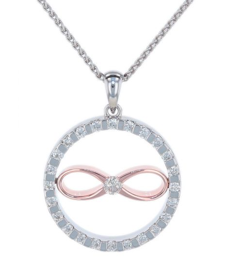 Kristopher Mark Diamond Bar Set Infinity Circle Pendant