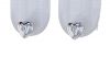 18k White Gold Burnish Set Diamond Heart Stud Earrings