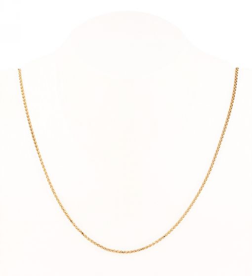 14K Yellow Gold 18" Spiga Chain - 1.65mm wide