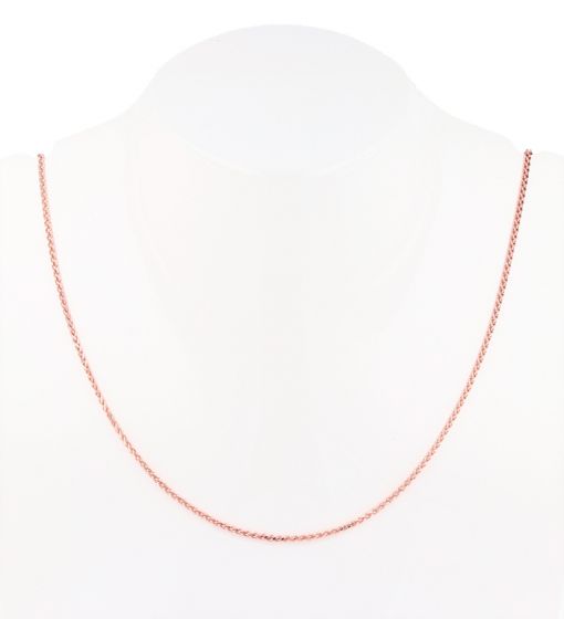 14K Rose Gold 18" Spiga Chain - 1.00mm wide