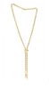 14K Yellow Gold Rope Lariat Style Necklace