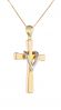 14k Two-Tone Hollow Cross & Box Chain
