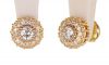 Kristopher Mark Diamond & Diamond Milgrain Cluster Earrings