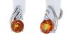 Kristopher Mark Orange Sapphire & Diamond Earrings