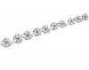 18K White Gold Diamond Cluster Link Bracelet