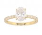 14K Yellow Gold French Set Semi-Mount Engagement Ring