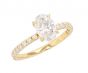 14K Yellow Gold French Set Semi-Mount Engagement Ring