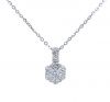 18k White Gold Diamond Cluster Pendant